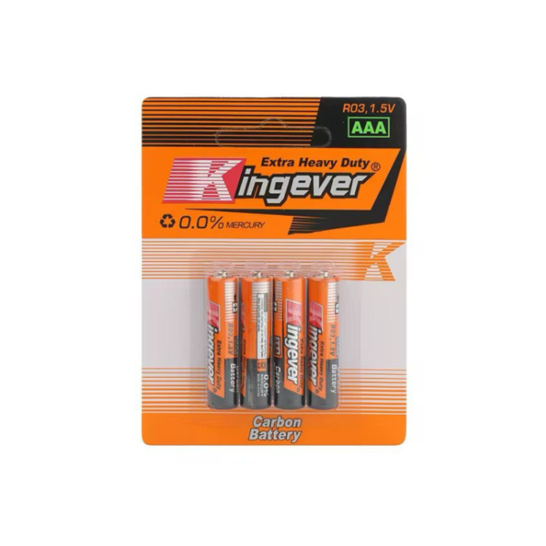Pilas De Carbono X4 AAA 1.5V - Kingtianli