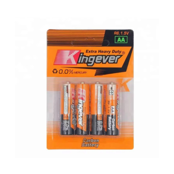 Pilas De Carbono X4 AA 1.5V Kingtianli