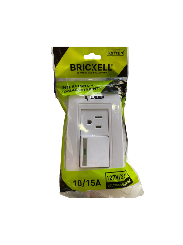Interruptor Toma Corriente 10/15A - Brickell
