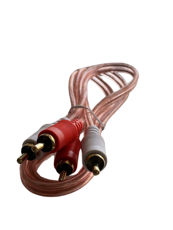 Cable transparente 2x2 RCA 0.9m