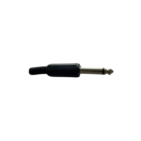Plug Mono 6.3mm Plástico Negro