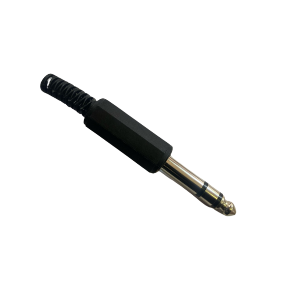 Plug Stereo 6.3mm Plástico Negro