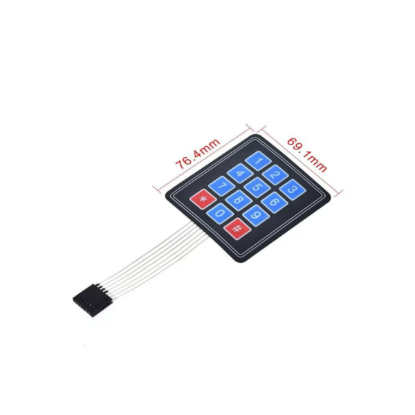 Teclado Matriz Membrana 3X4