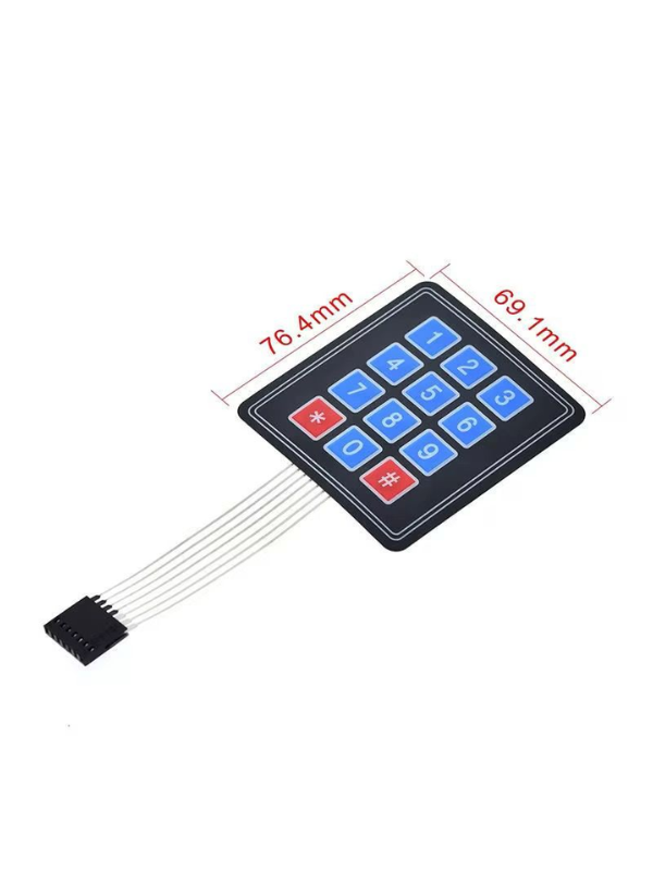 Teclado Matriz Membrana 3X4