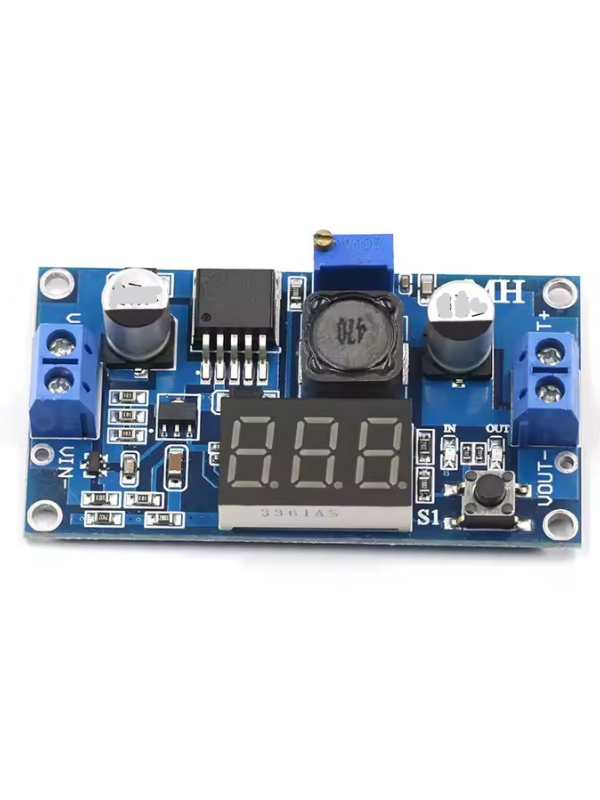 Módulo reductor de voltaje DC-DC 3A con voltímetro LM2596+VOLT
