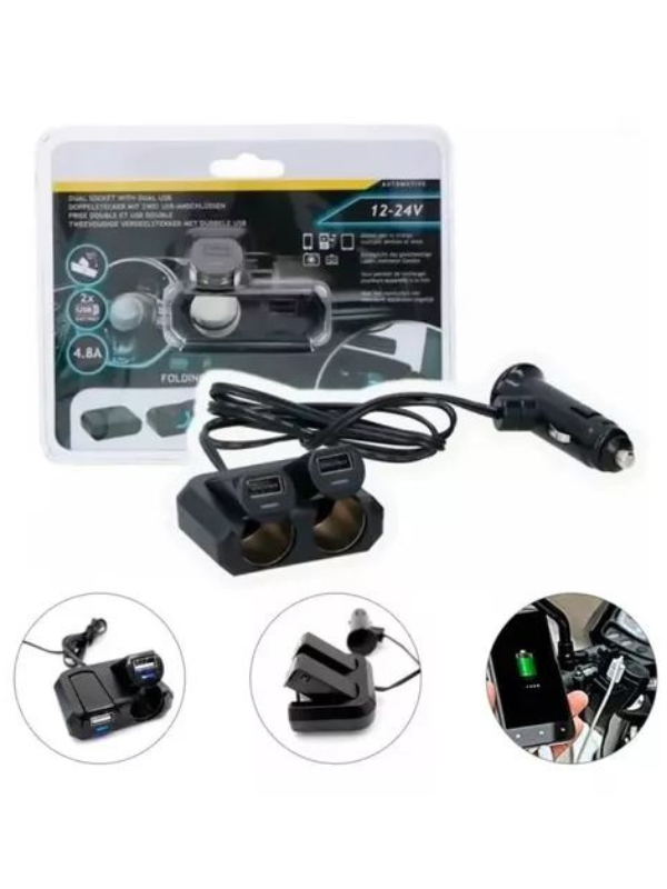 Cargador Auto USB 12-24V - Folding