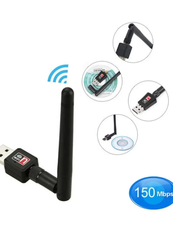 Antena Inalámbrica Mini Receptor Wifi USB 2.0 - 802.11N
