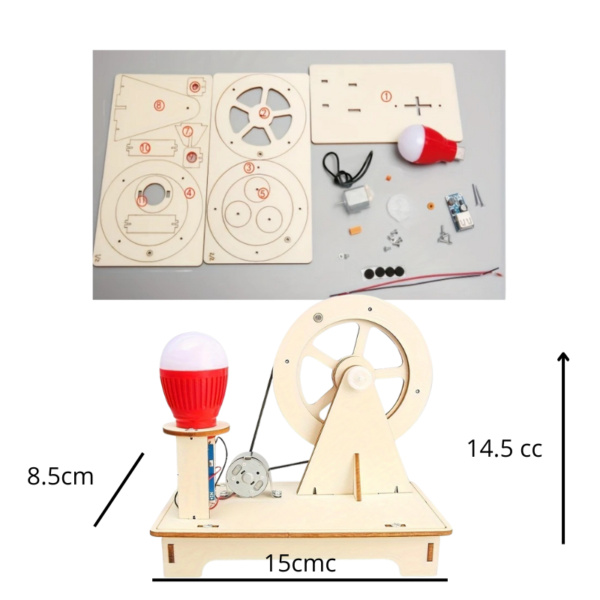 Rompecabezas de madera 3D Generador de Manivela