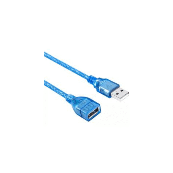 Cable Cristal Extensor USB 2.0 Macho a Hembra Blindada 1.5mts