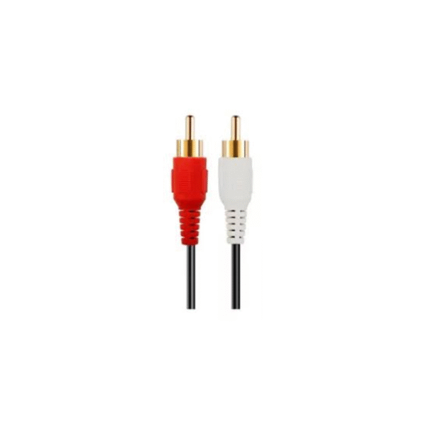 Cable Auxiliar 2x2 RCA Macho Negro 4.5mts