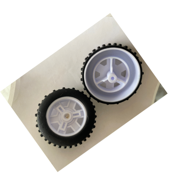 Llanta Para Proyectos De Goma Diametro 37/Eje3.5MM