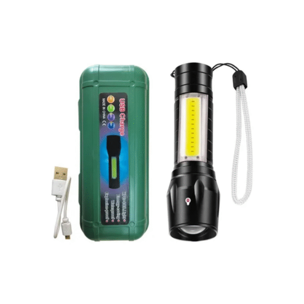 Mini Linterna Led Recargable Bolsillo, Zoom Camping Tactica Color de la luz Blanca
