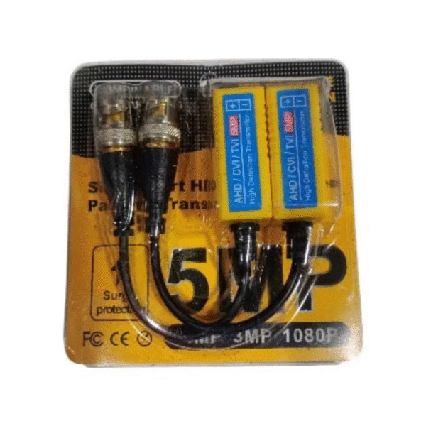Video Balun Pasivo HD para Cámaras 5MP / 8MP – Par