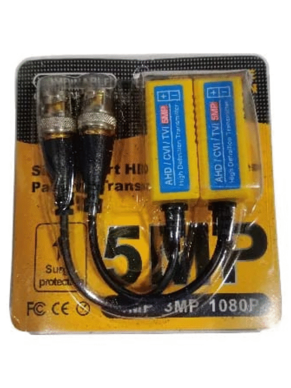 Video Balun Pasivo HD para Cámaras 5MP / 8MP – Par
